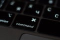 Kiev, Ukraine - January 24, 2020: Function button Ã¢â¬ÅcommandÃ¢â¬Â on macbook pro keyboard Royalty Free Stock Photo